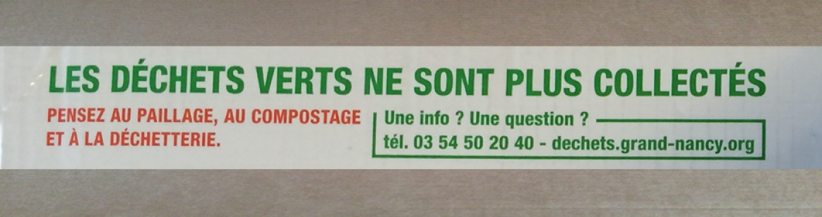 ruban adhésif imprimé "les déchets verts" réalisé par Adezif