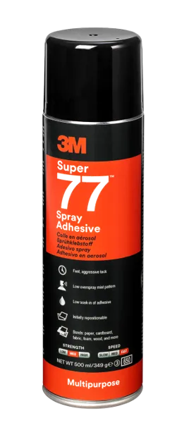 3M 77 colle en bombe polyvalente y compris tissu