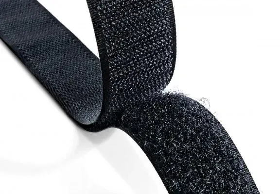 Ruban Velcro boucle et crochet noir